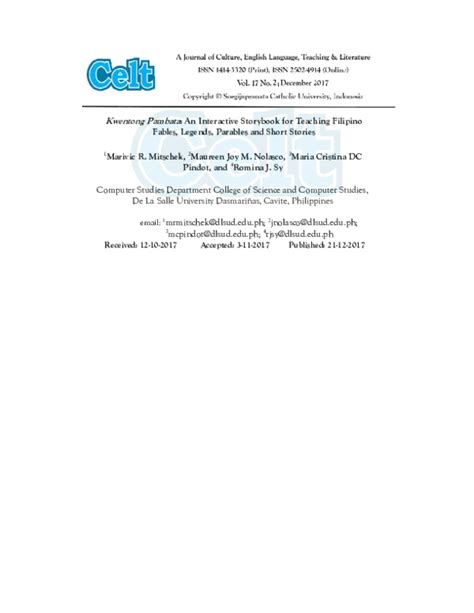 (PDF) Kwentong Pambata: Interactive Storybook for .